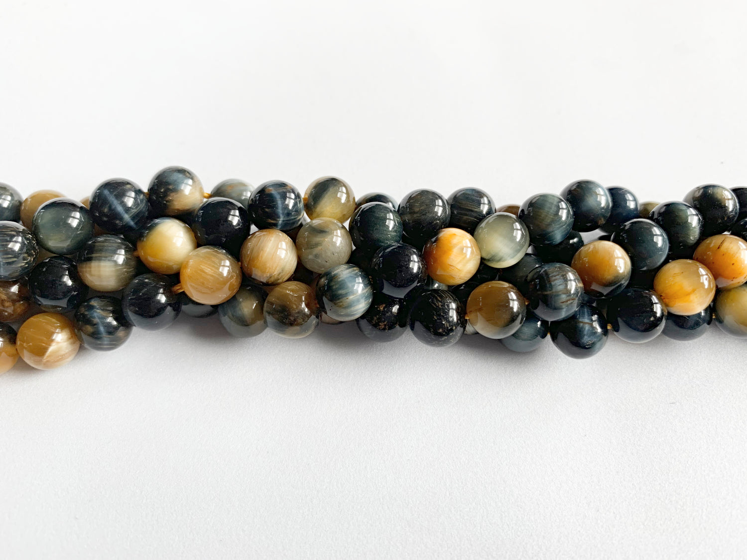 8mm Dyed Blue Tiger Eye Beads