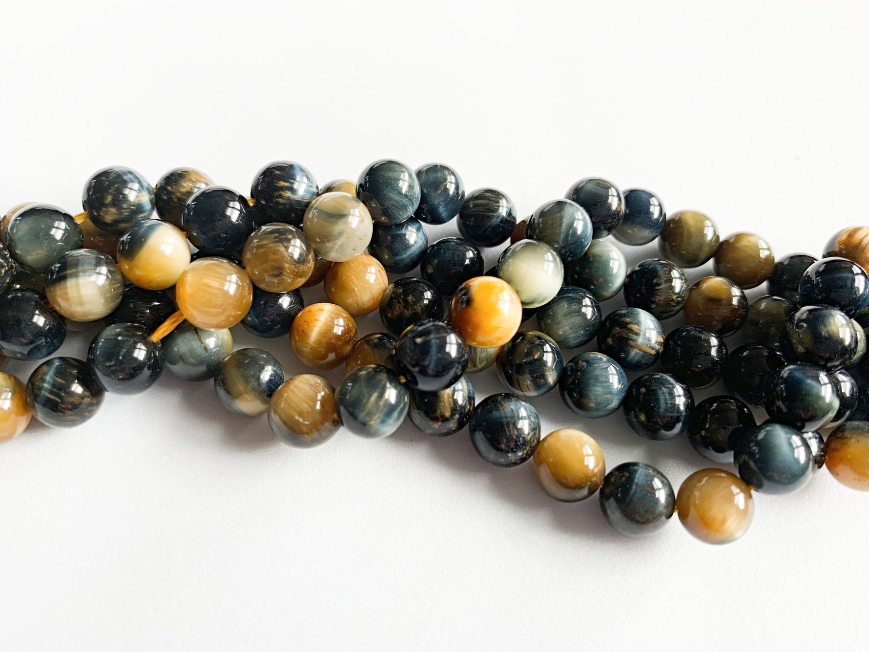 8mm Dyed Blue Tiger Eye Beads