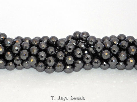 Faceted Hematite Beads - 128 Facets - 10mm