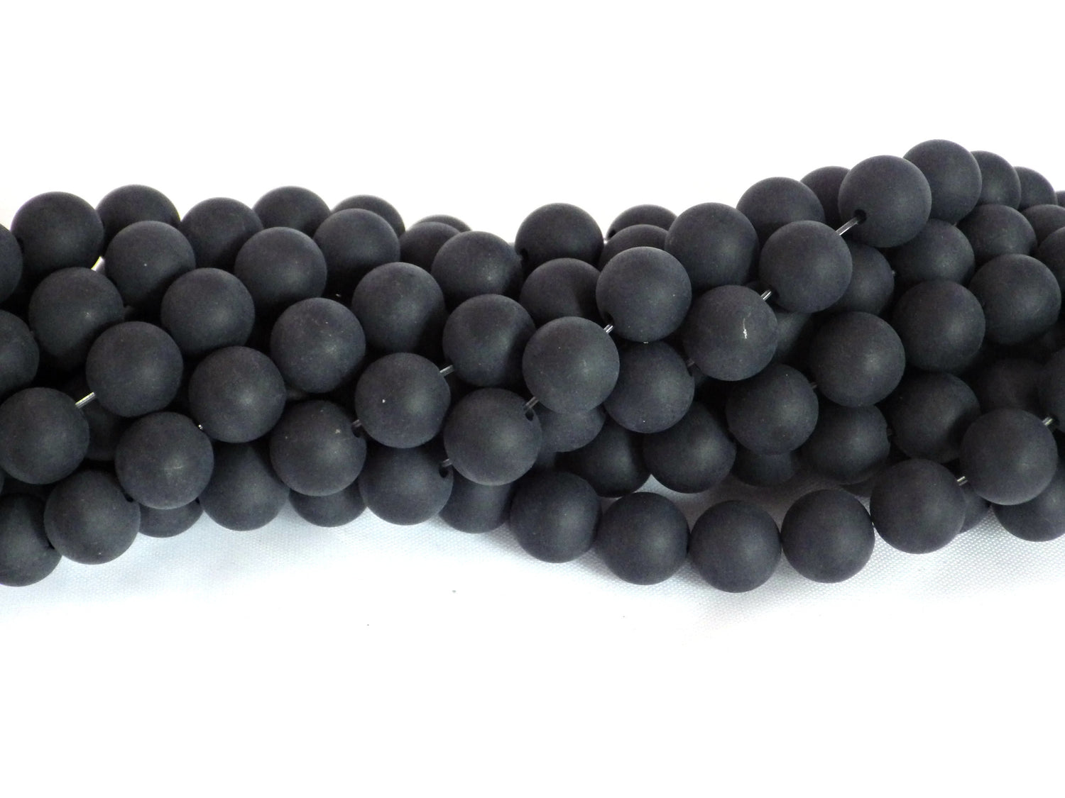 Black Onyx (Frosted) | Round Beads | 6mm