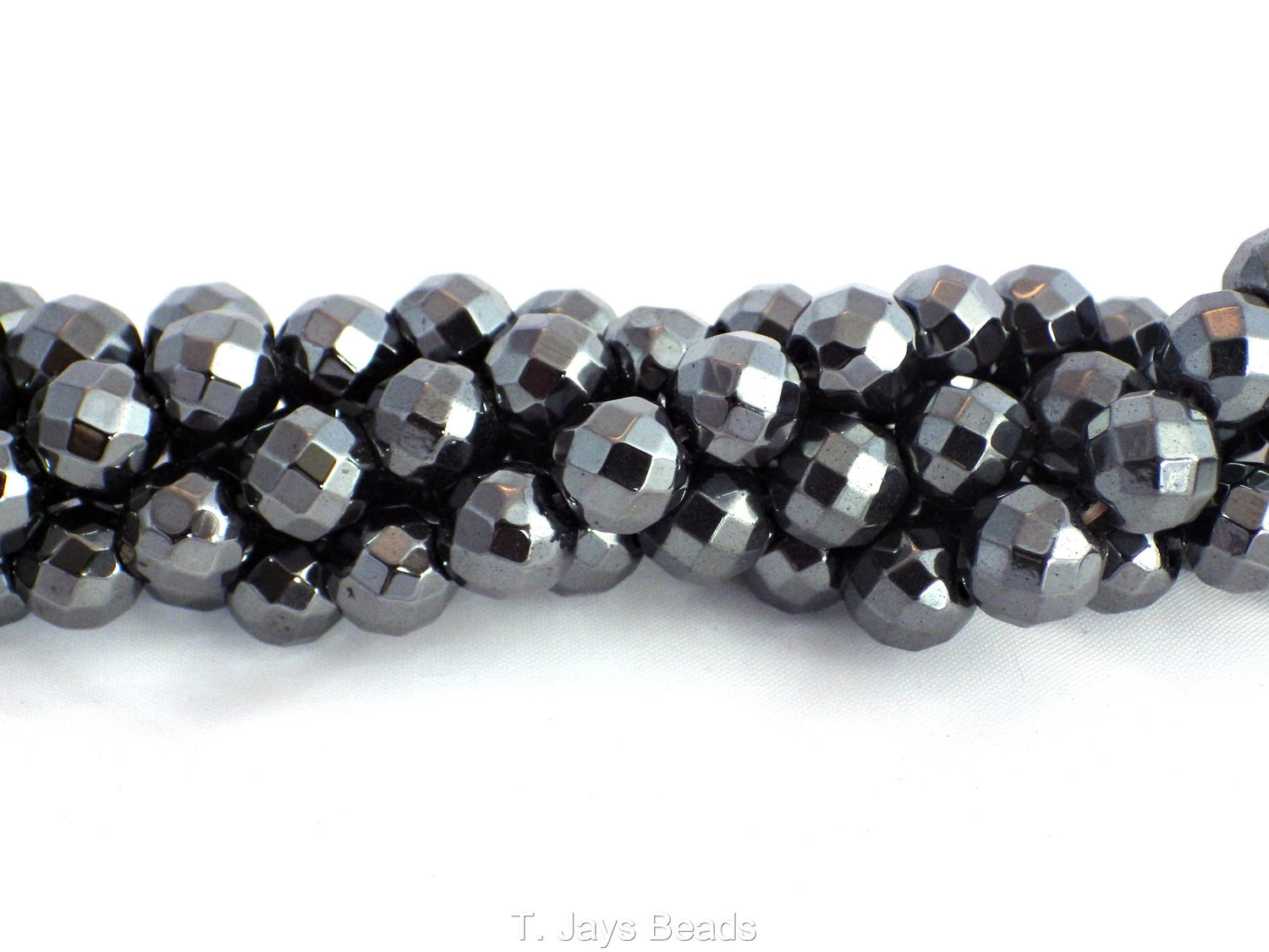 Hematite | Faceted Round Beads | 10mm | 64 Facets