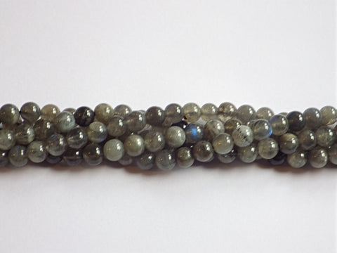 7-7.5mm Labradorite Round Beads - AA Grade