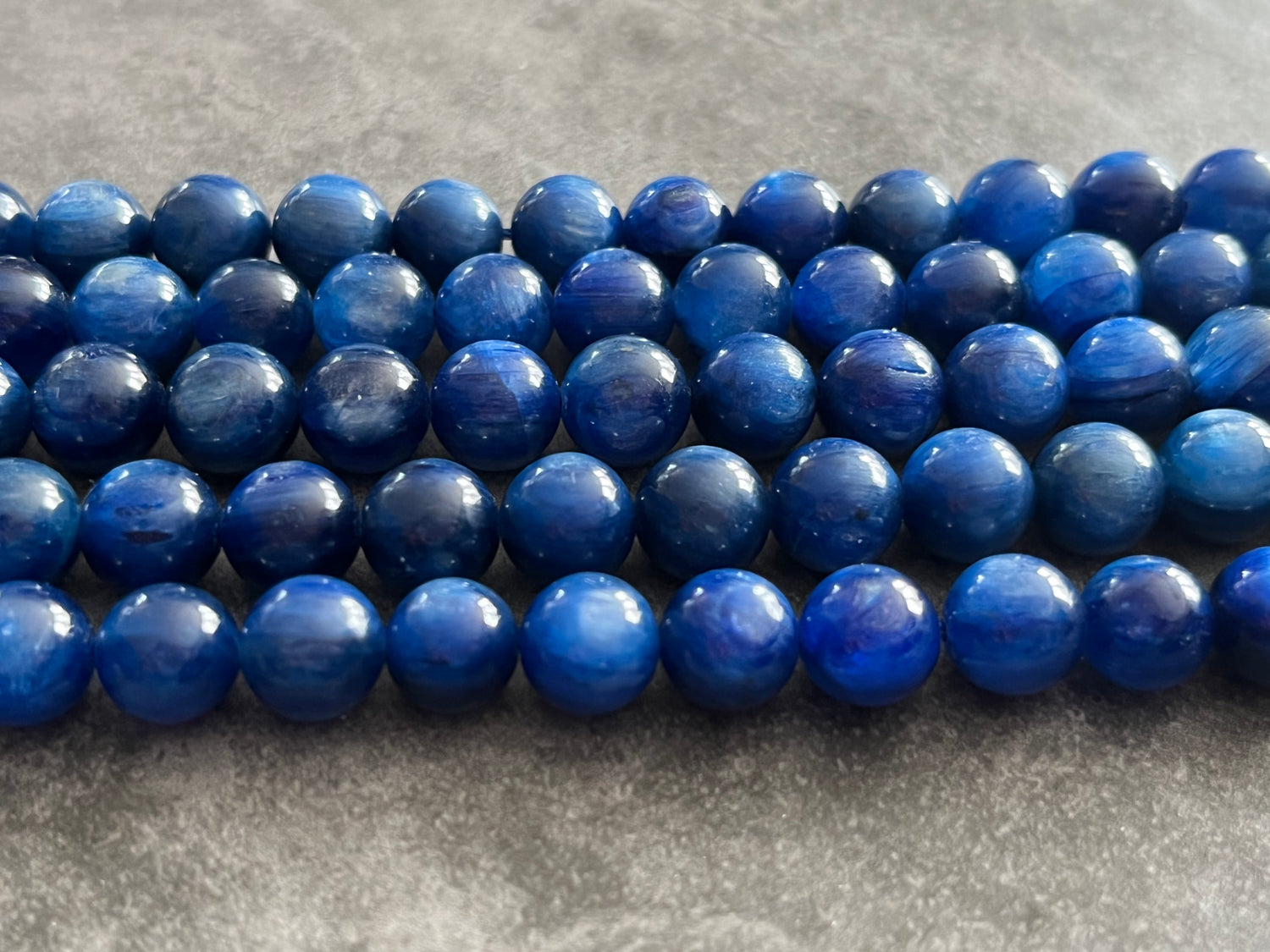 Blue Kyanite (Stabilised) | Round Beads | 8mm