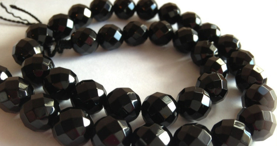 Black Onyx (Faceted)| Round Beads | 6mm | A Grade