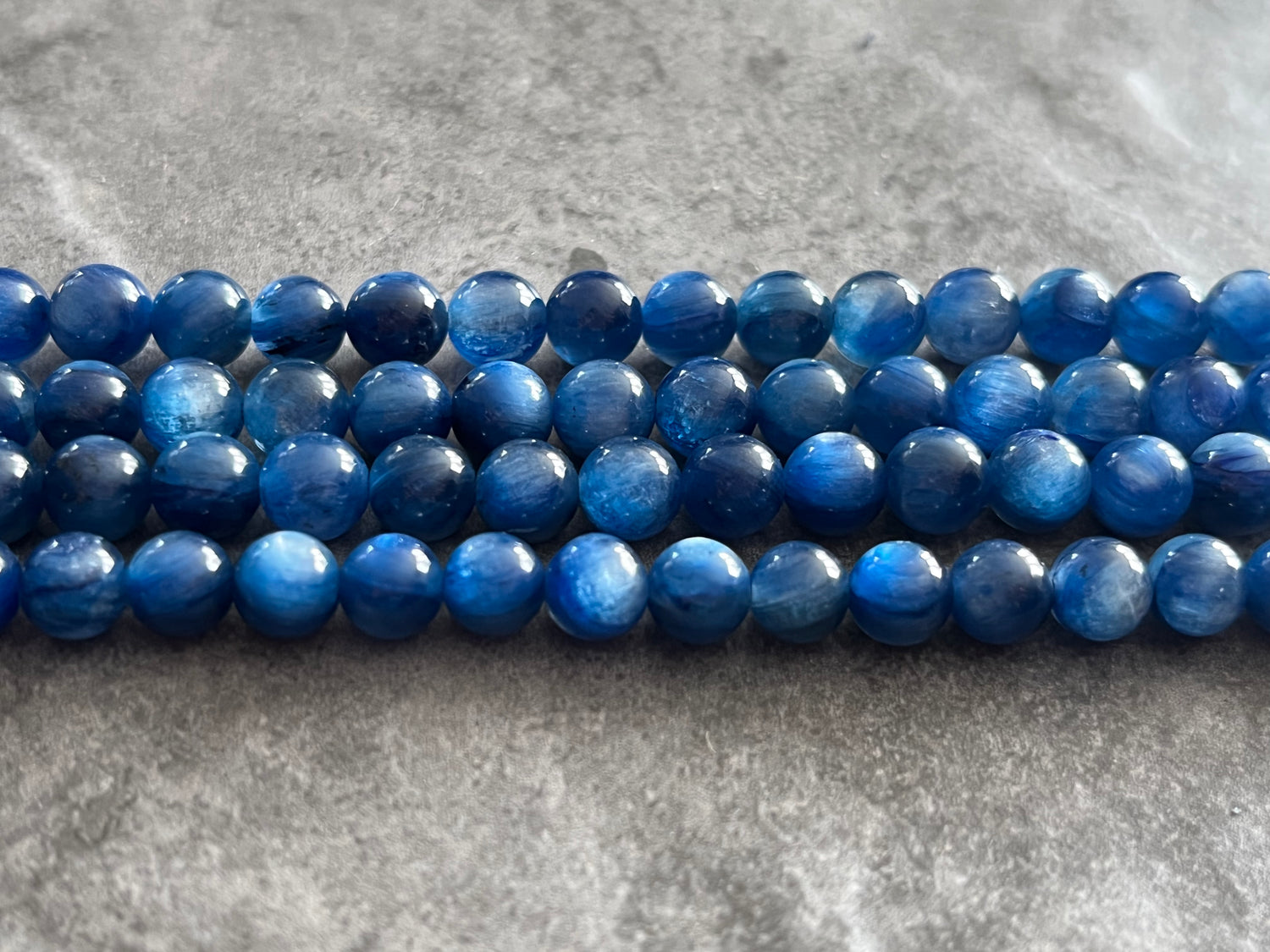 Blue Kyanite (Stabilised) | Round Beads | 8mm