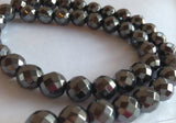 Faceted Hematite Beads - 64 Facets - 10mm