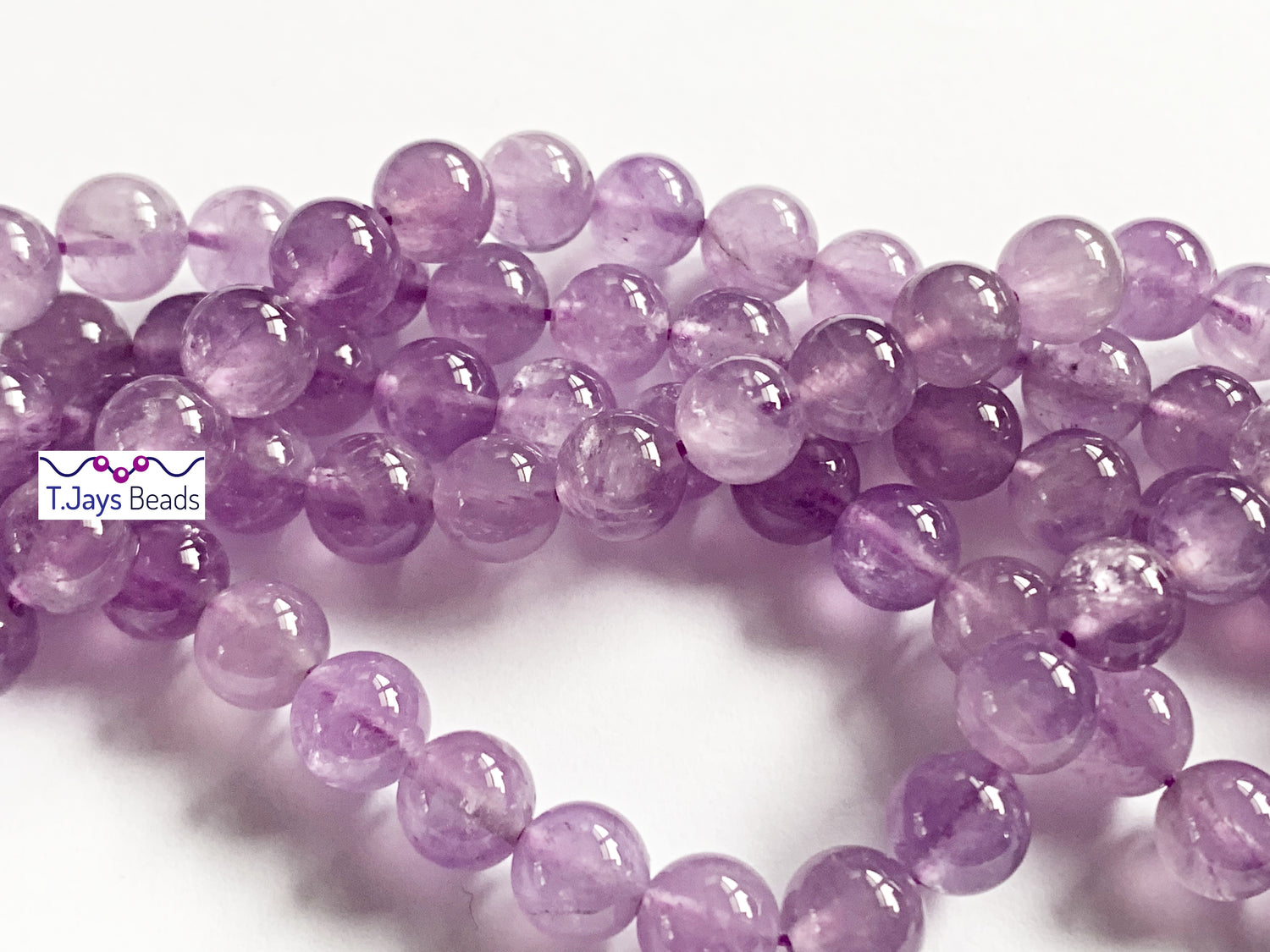 Amethyst (Light)| Round Beads | 8mm