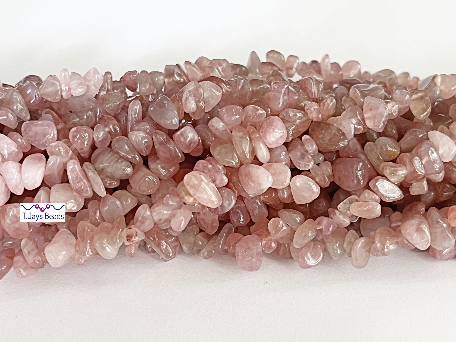 Madagascar Rose Quartz | Chip Beads | 5-8mm | 32" string