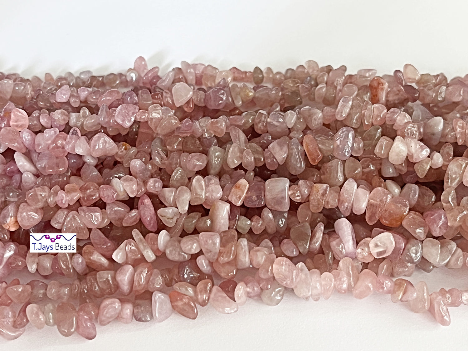 Madagascar Rose Quartz | Chip Beads | 5-8mm | 32" string