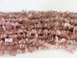 Madagascar Rose Quartz Chip Beads 5-8mm (33" string)