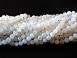 6.5-7mm White Moonstone Round Beads - A Grade