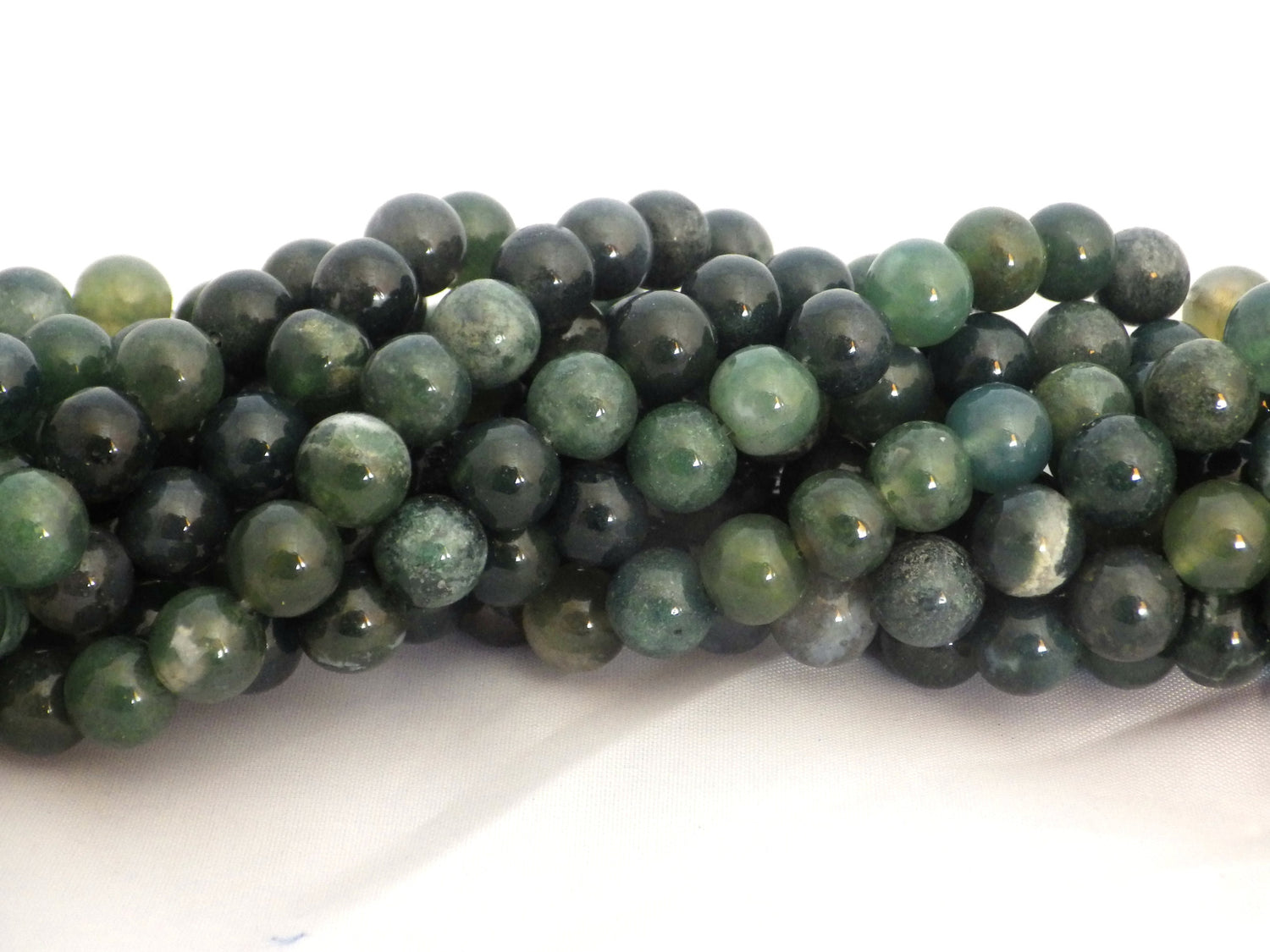 Moss Agate | Round Beads | 8mm