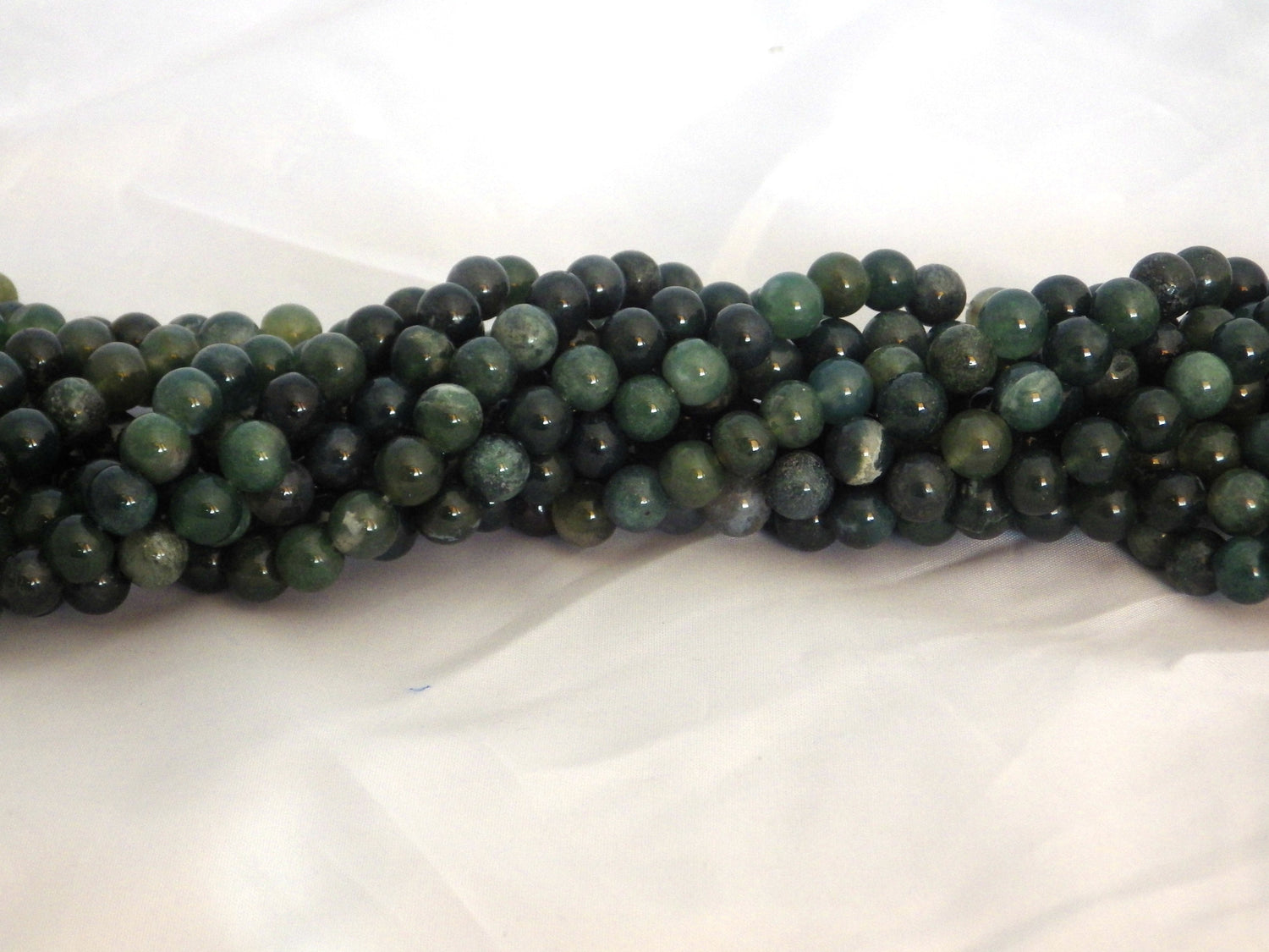 Moss Agate | Round Beads | 8mm