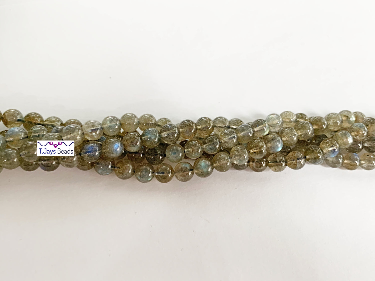 Labradorite (Natural Grey) | Round Beads | 6mm | AA Grade