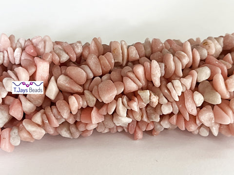 Pink Opal Chip Beads 5-8mm (33" string)