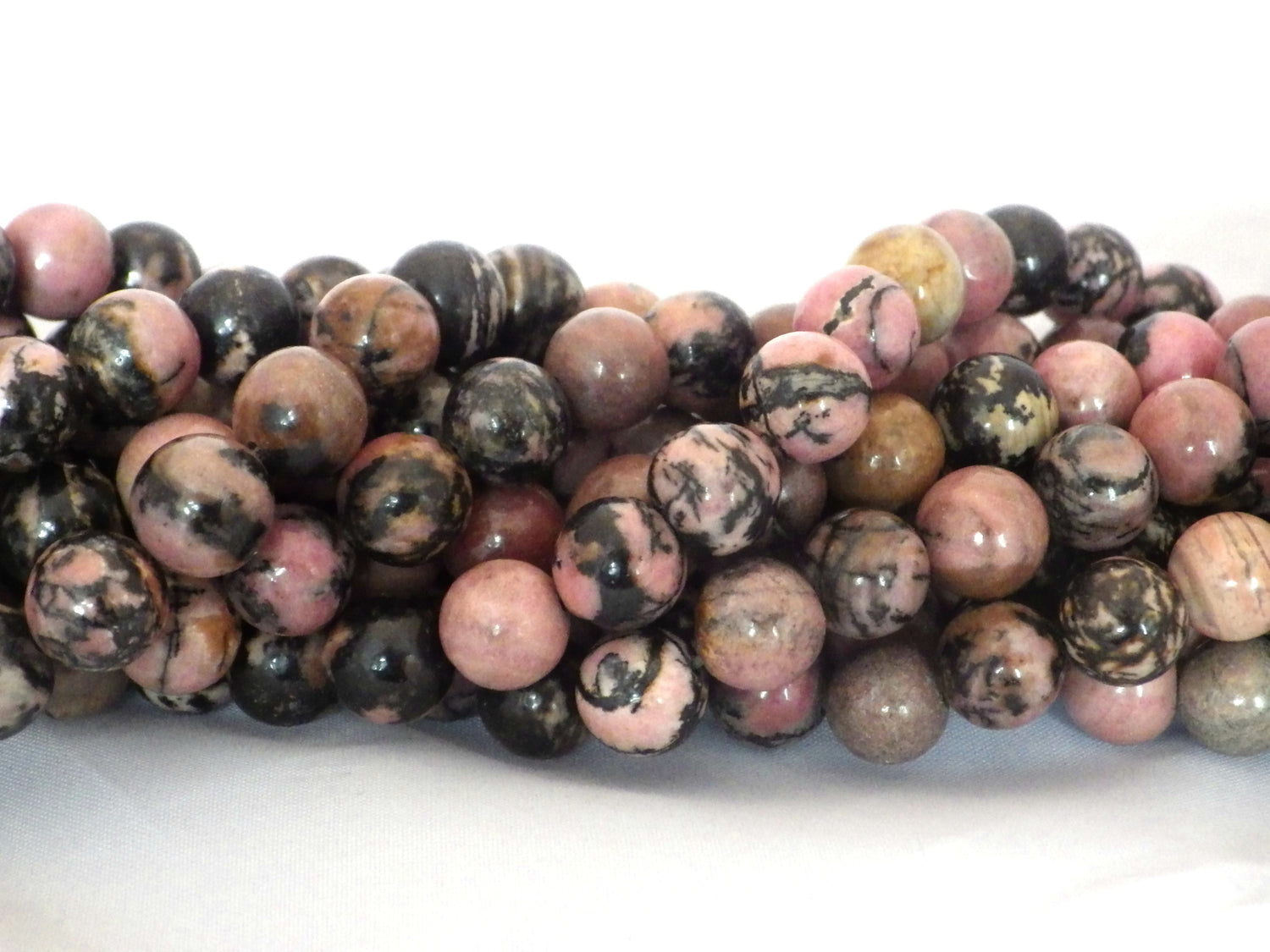 Rhodonite (Black Vein) | Round Beads | 10mm