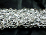 Rock Crystal Quartz Round Beads - 8mm - A Grade