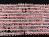 Rose Quartz Rondelle Beads - 5 x 8mm