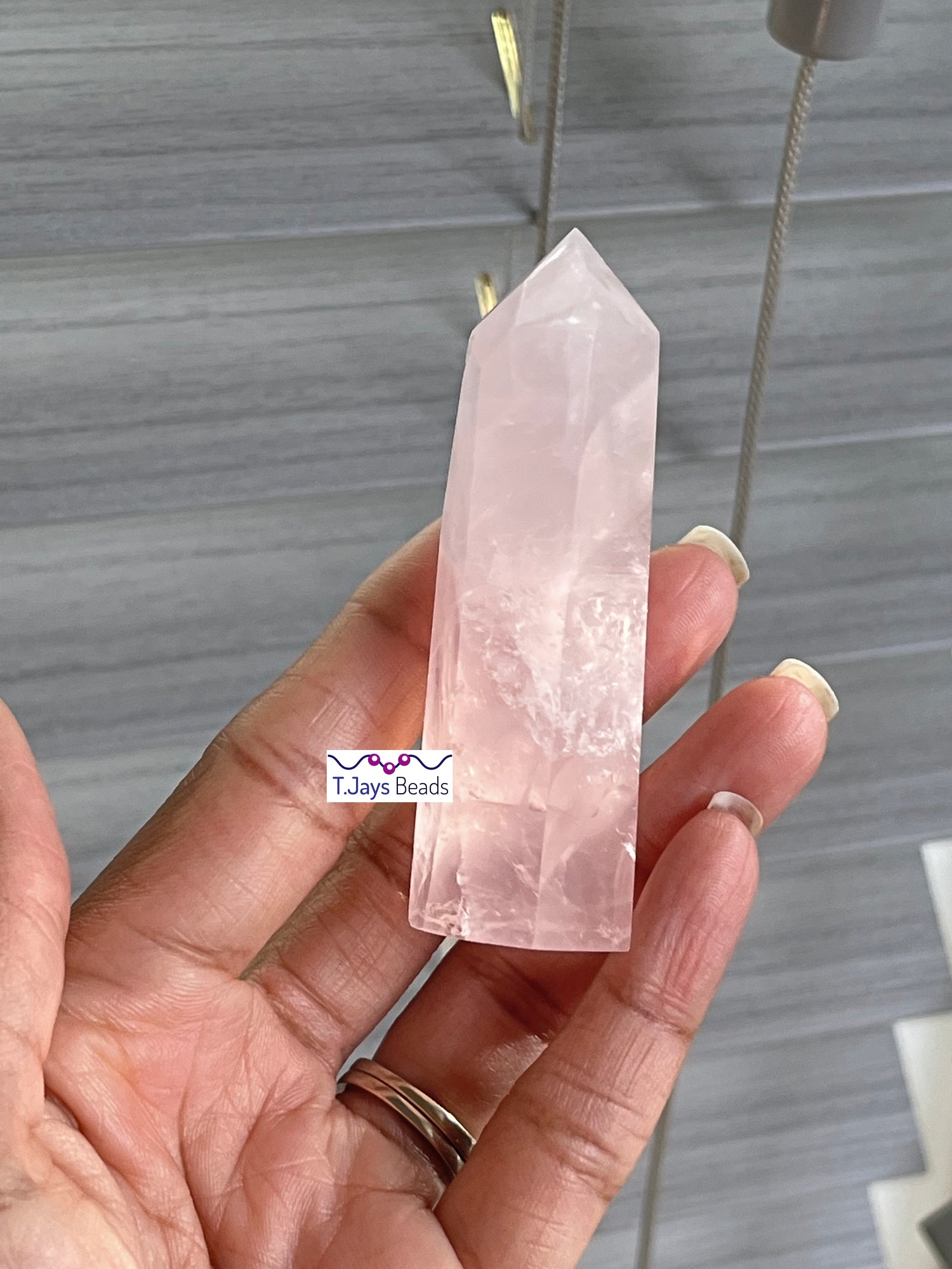 Natural Rose Quartz | 6 Side Tower Point