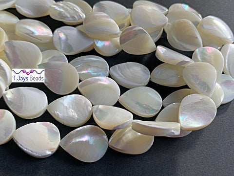 Natural Spiral Shell Drop Beads 18x14mm