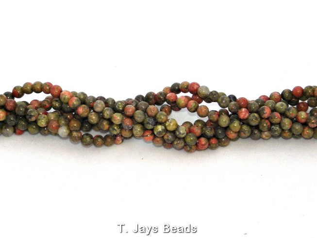 Unakite | Round Beads | 4mm